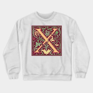 William Morris Vintage Letter X Crewneck Sweatshirt